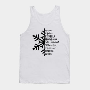 Christmas Snowflake Spanish Language Tank Top